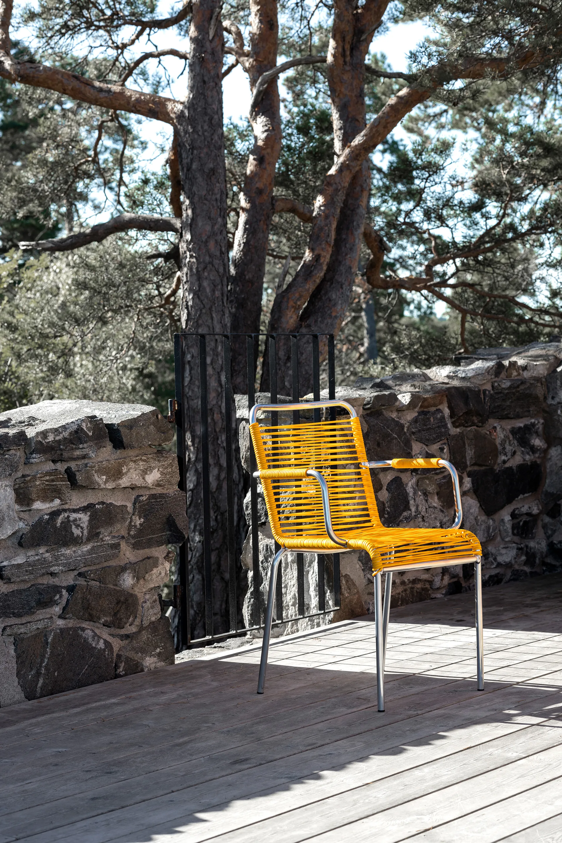 Καρέκλα από αλουμίνιο Mya, Yellow Fiam