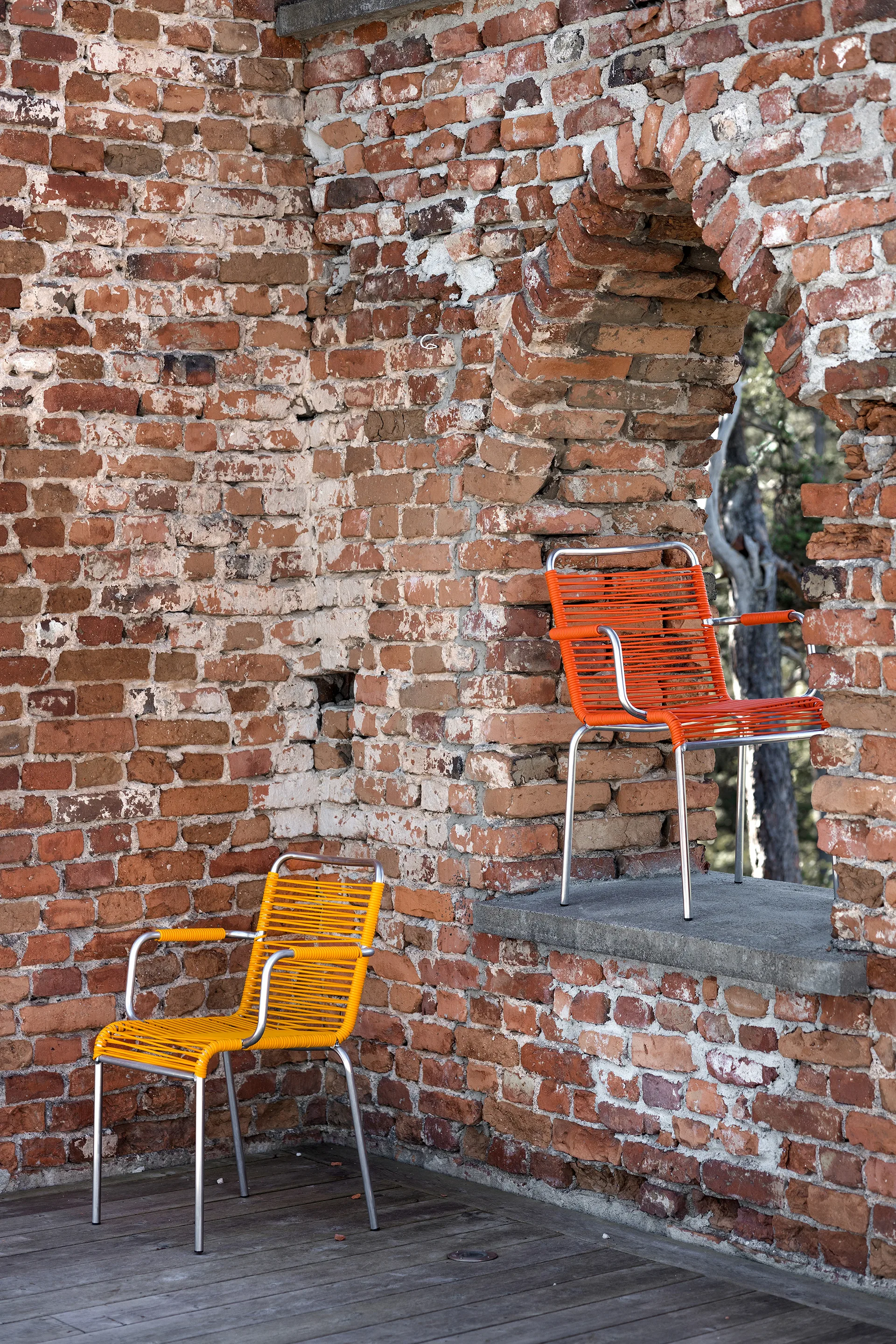 Καρέκλα από αλουμίνιο Mya, Yellow Fiam