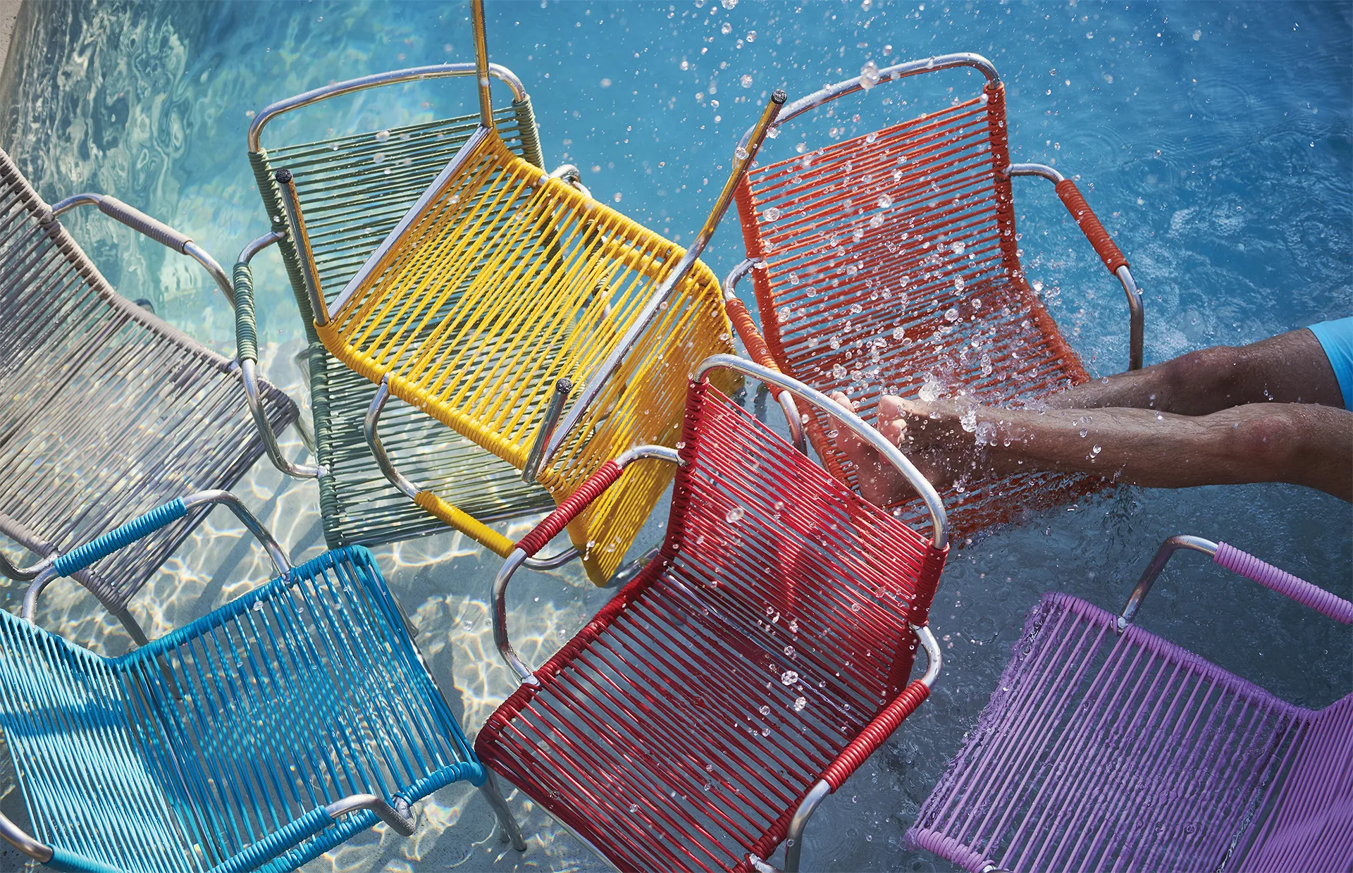 Καρέκλα από αλουμίνιο Mya, Yellow Fiam