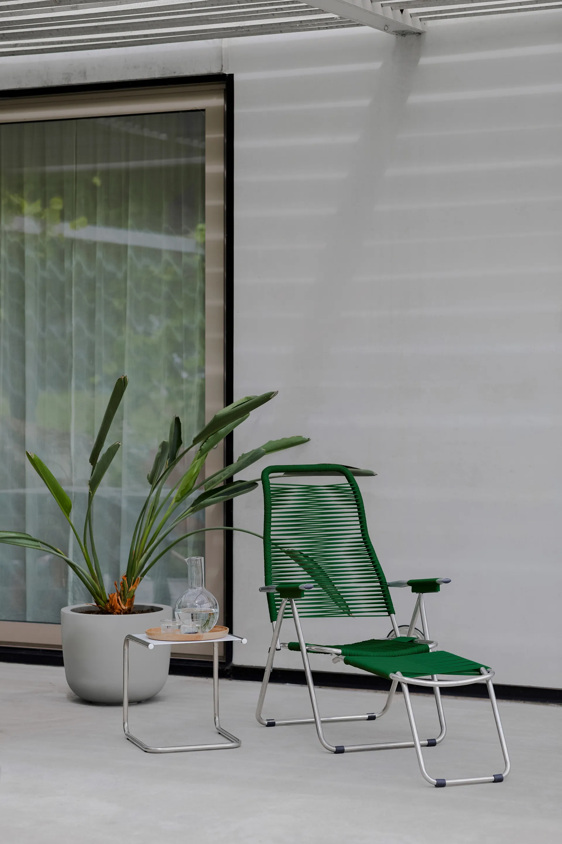 Ξαπλώστρα Spaghetti με υποπόδιο, Green Fiam