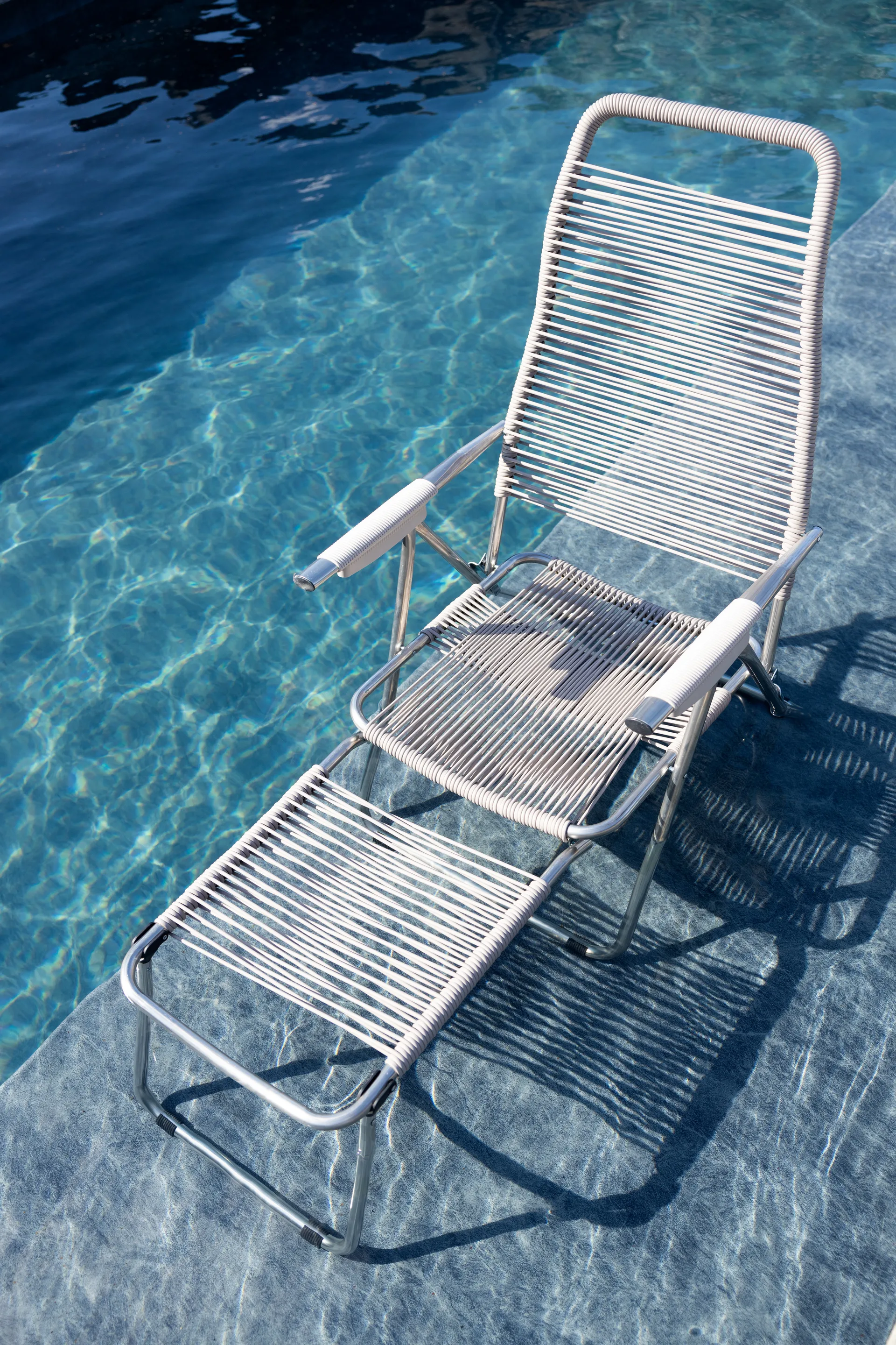 Ξαπλώστρα Spaghetti με υποπόδιο, Grey Fiam