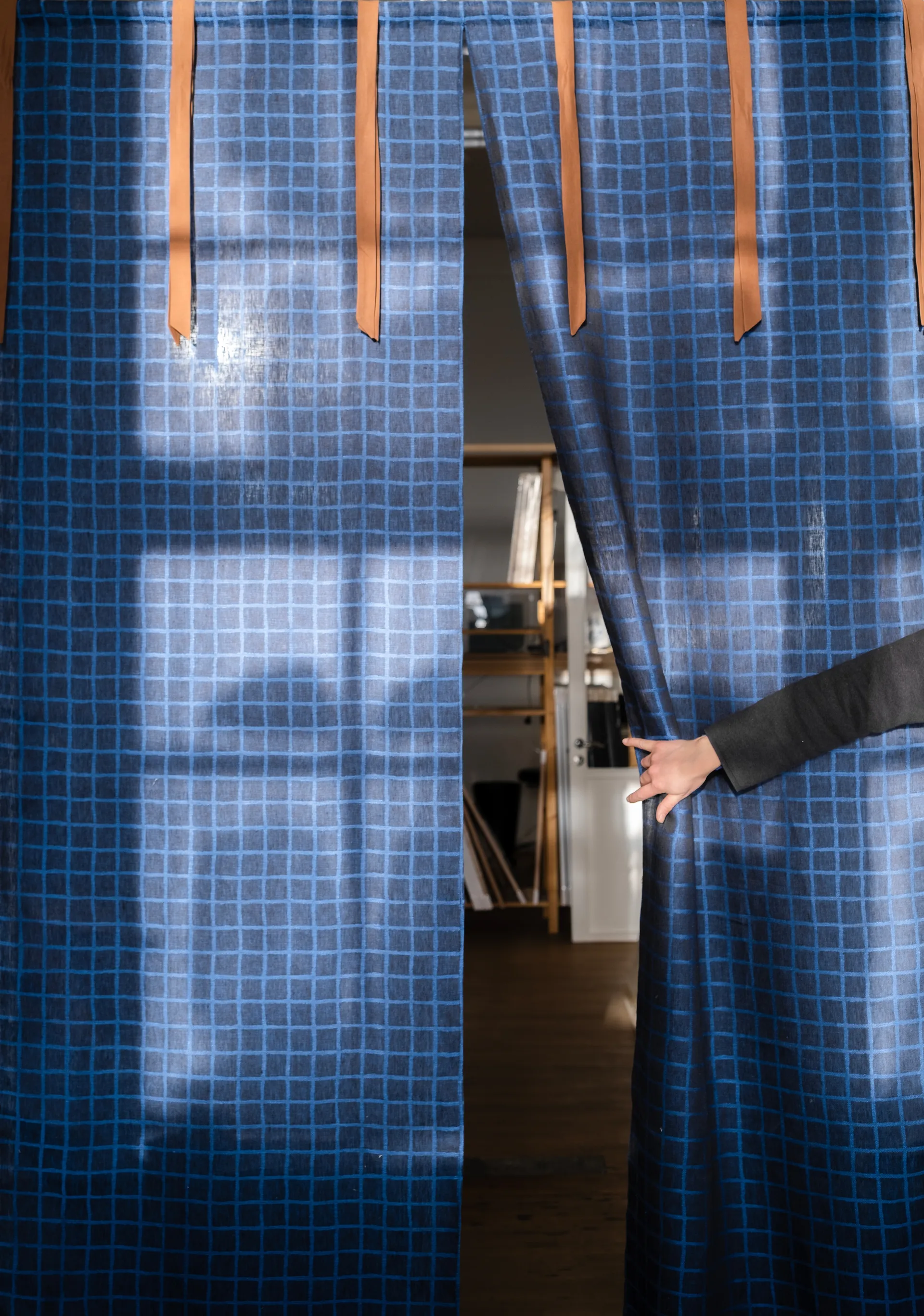 Καρό ύφασμα, Μπλε-μαύρο Fine Little Day