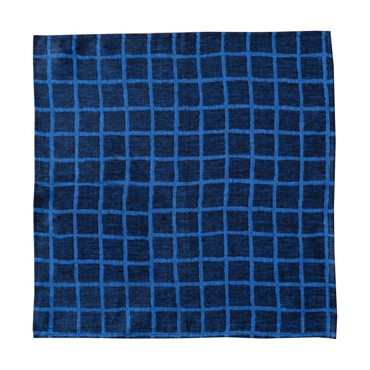 Καρό ζακάρ υφασμένη πετσέτα 2 τεμαχίων - Μπλε-μαύρο - Fine Little Day