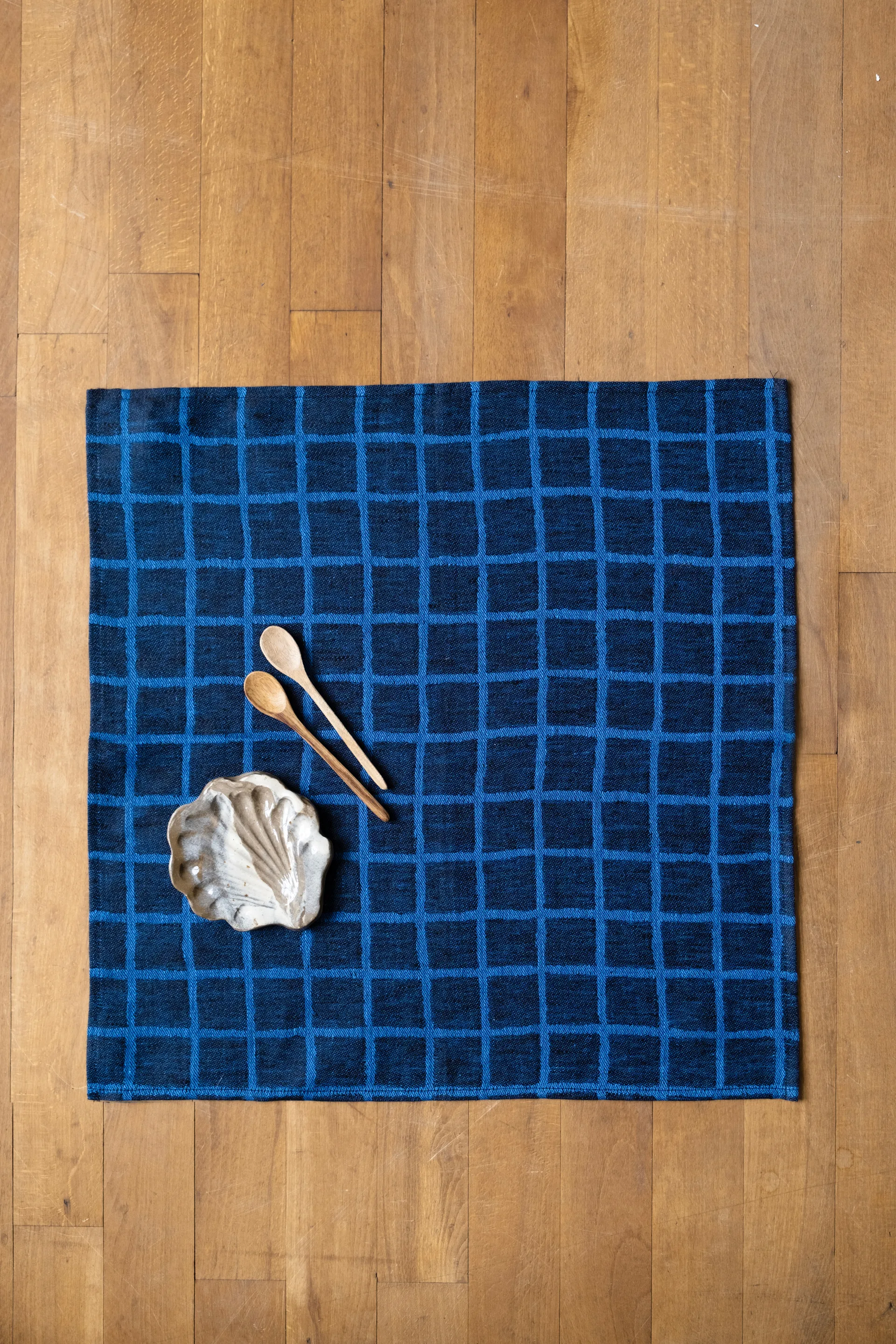Καρό ζακάρ υφασμένη πετσέτα 2 τεμαχίων, Μπλε-μαύρο Fine Little Day