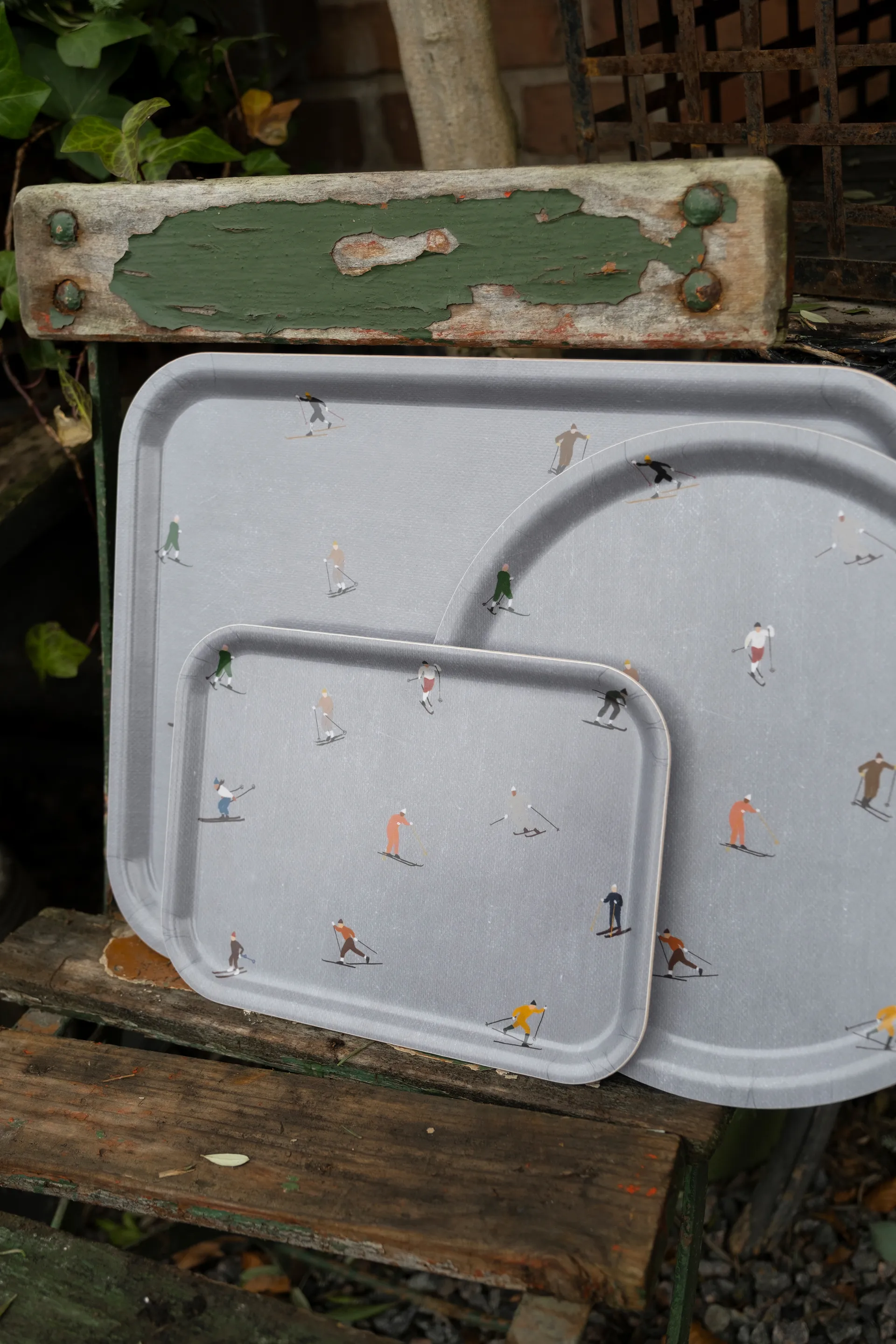 Δίσκος με σκιέρ 20x27 εκ, γκρι Fine Little Day