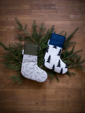 Χριστουγεννιάτικη κάλτσα Barr 40 cm - Μαύρο-πράσινο-φυσικό - Fine Little Day