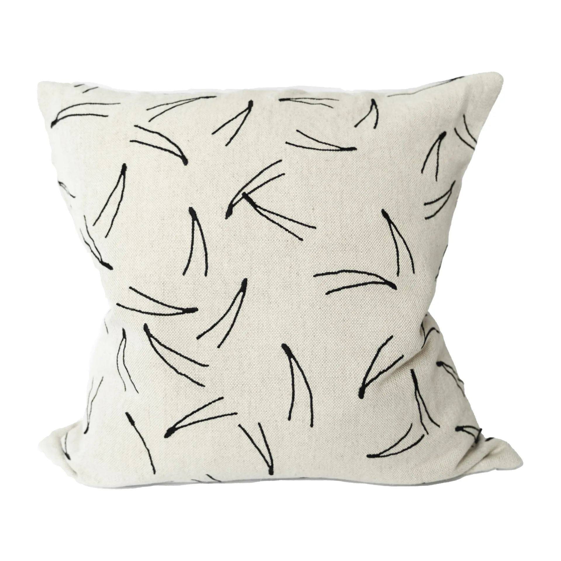 Barr μαξιλαροθήκη κεντημένη 48x48 εκ., Νατούρ-μαύρο Fine Little Day