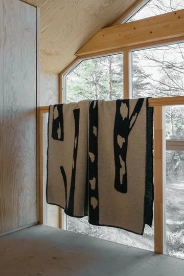 Βελούδινο κάλυμμα Birch 130x180 εκ. - Black-white - Fine Little Day