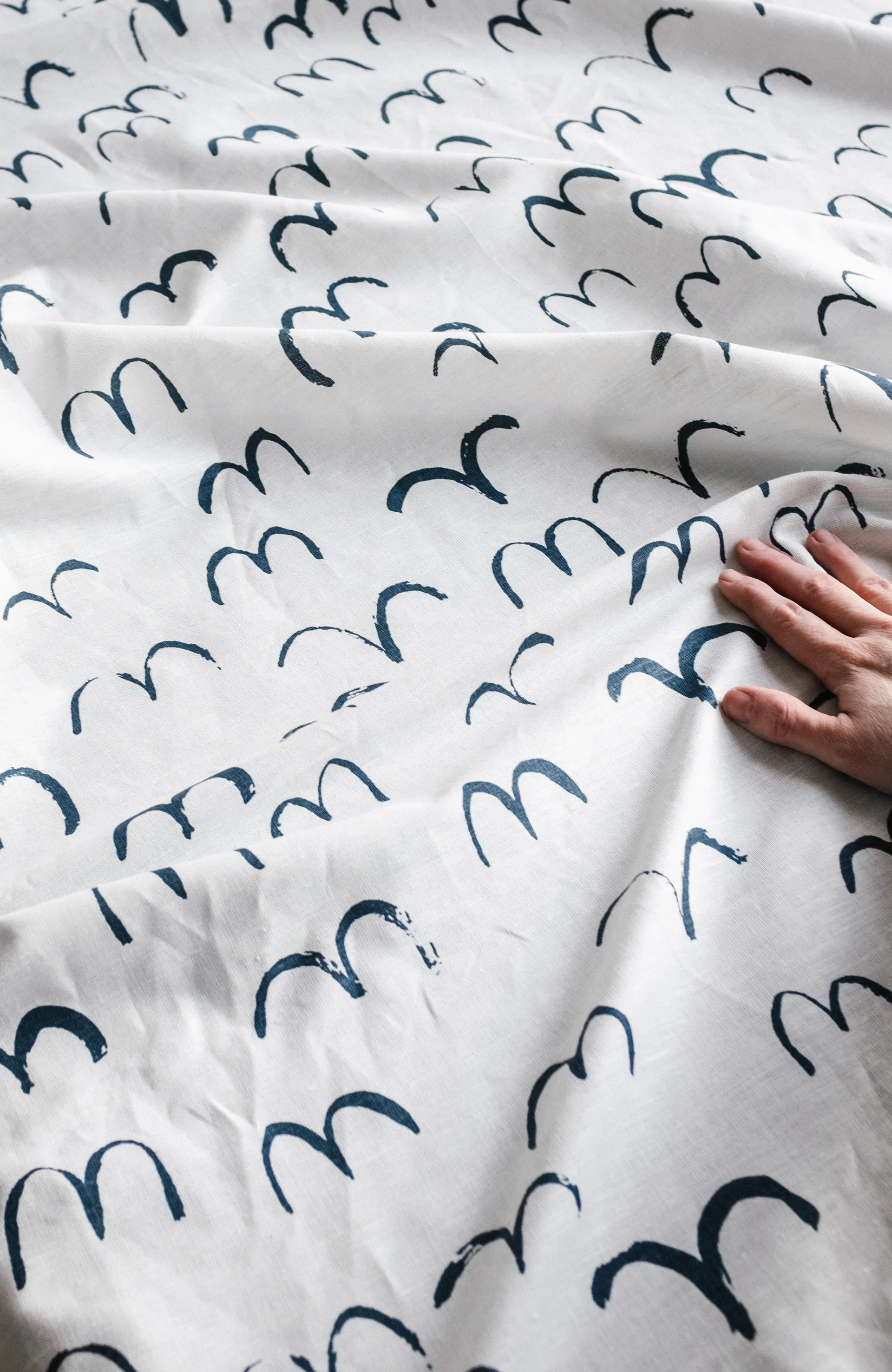 Bird ύφασμα, Λευκό-μπλε Fine Little Day