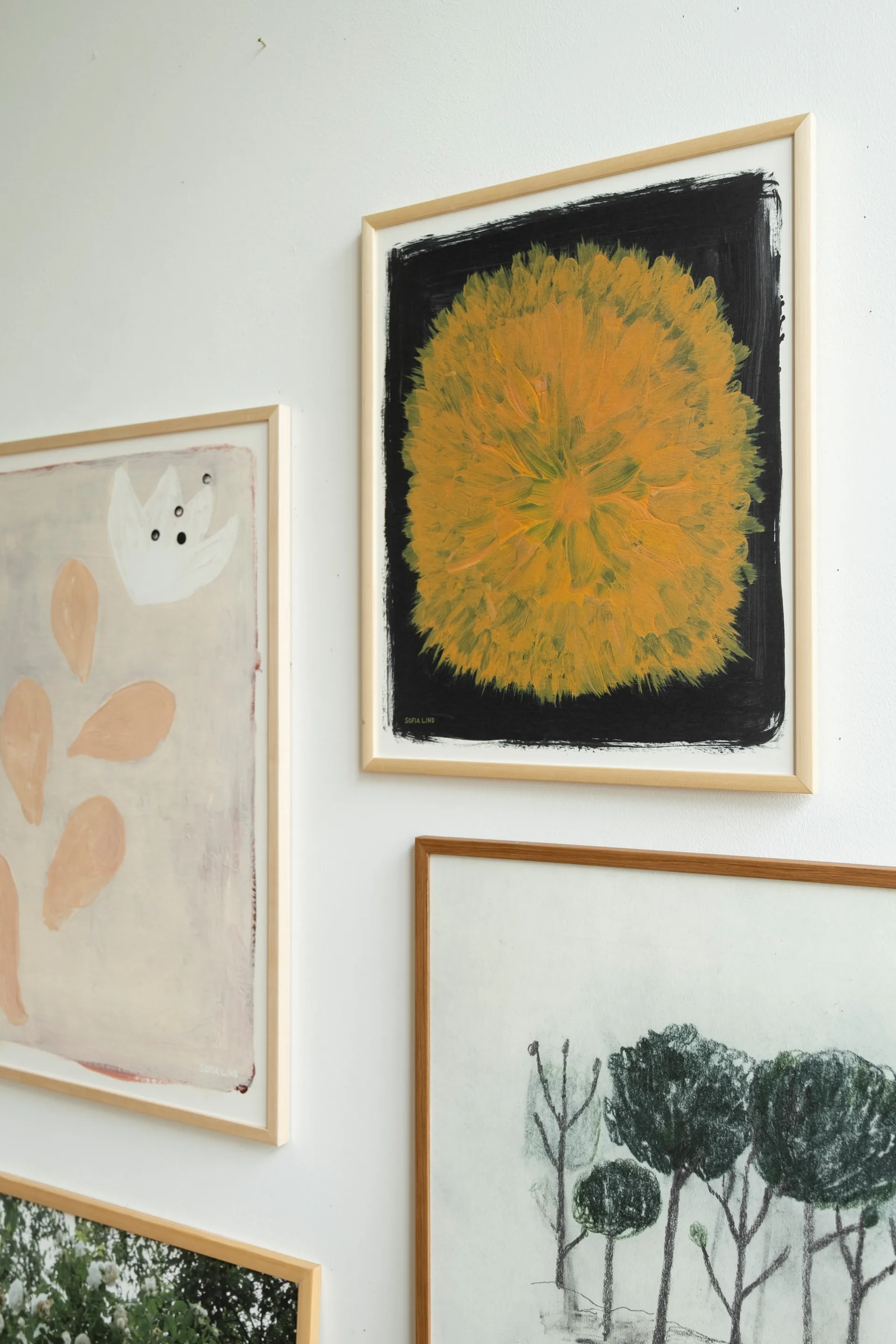 Dandelion αφίσα 40x50 cm, Κίτρινο-μαύρο Fine Little Day