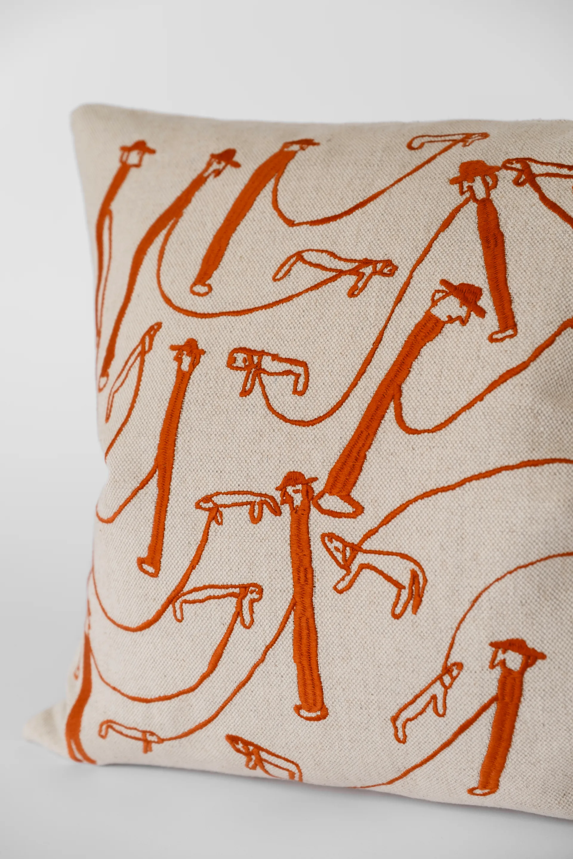 Dog walk μαξιλαροθήκη 48x48 εκ., Natur-orange Fine Little Day