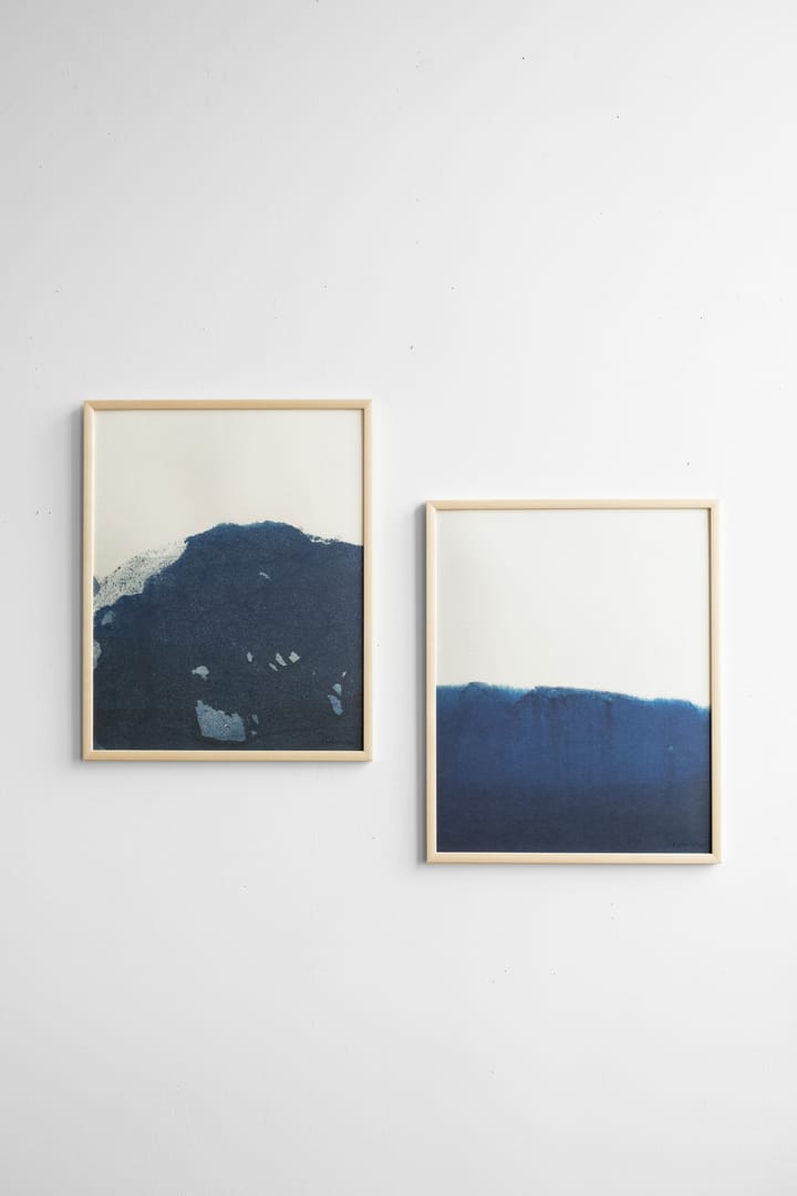 Dyeforindigo ocean 1 αφίσα 40x50 cm, Μπλε-λευκό Fine Little Day