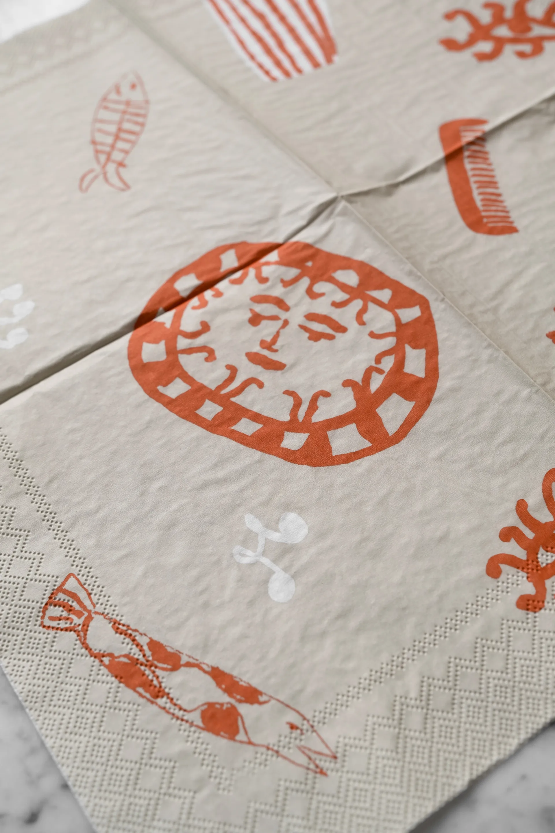 Χαρτοπετσέτες Figures 20 τεμαχίων, Μπεζ-κόκκινο Fine Little Day