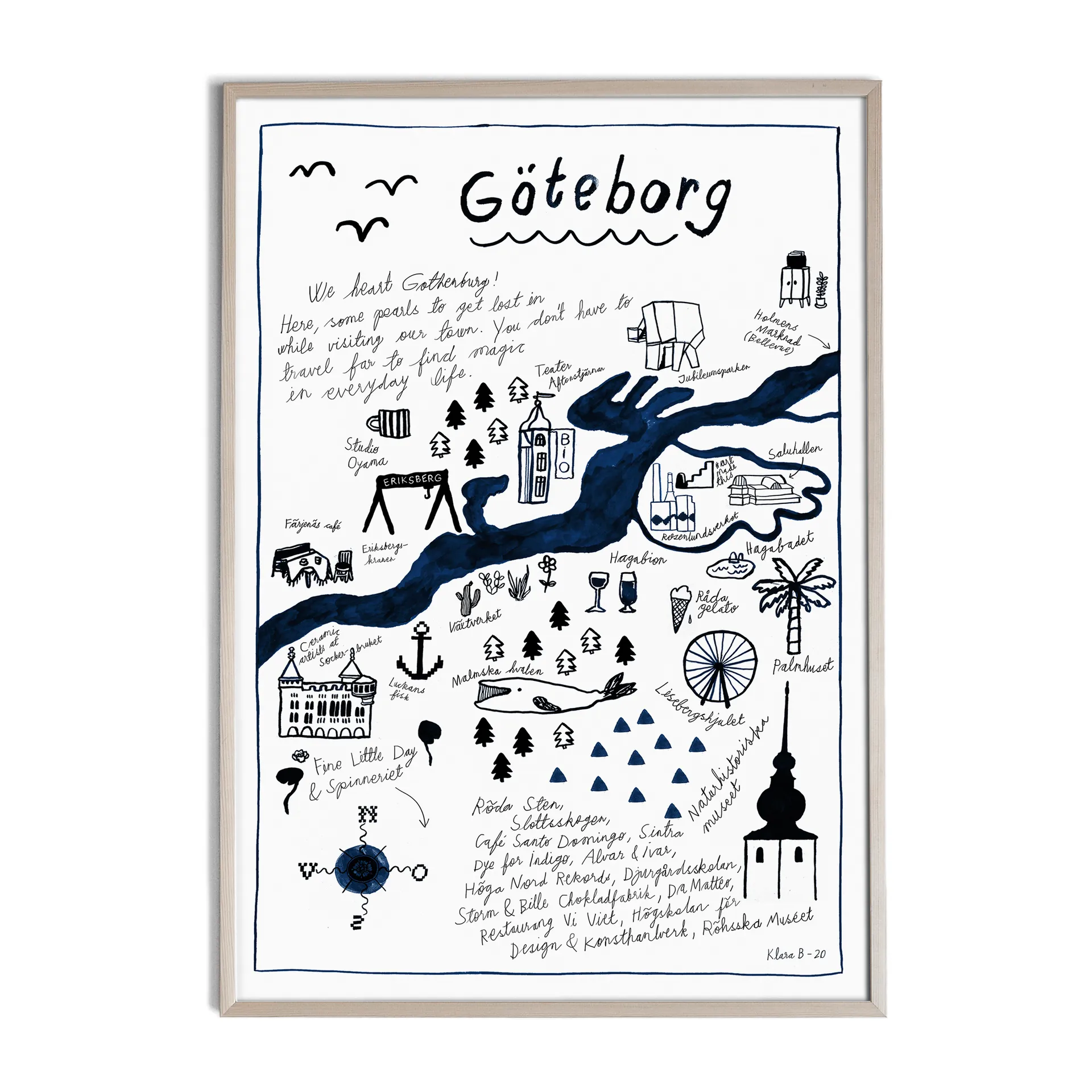Göteborg αφίσα, 50x70 cm Fine Little Day
