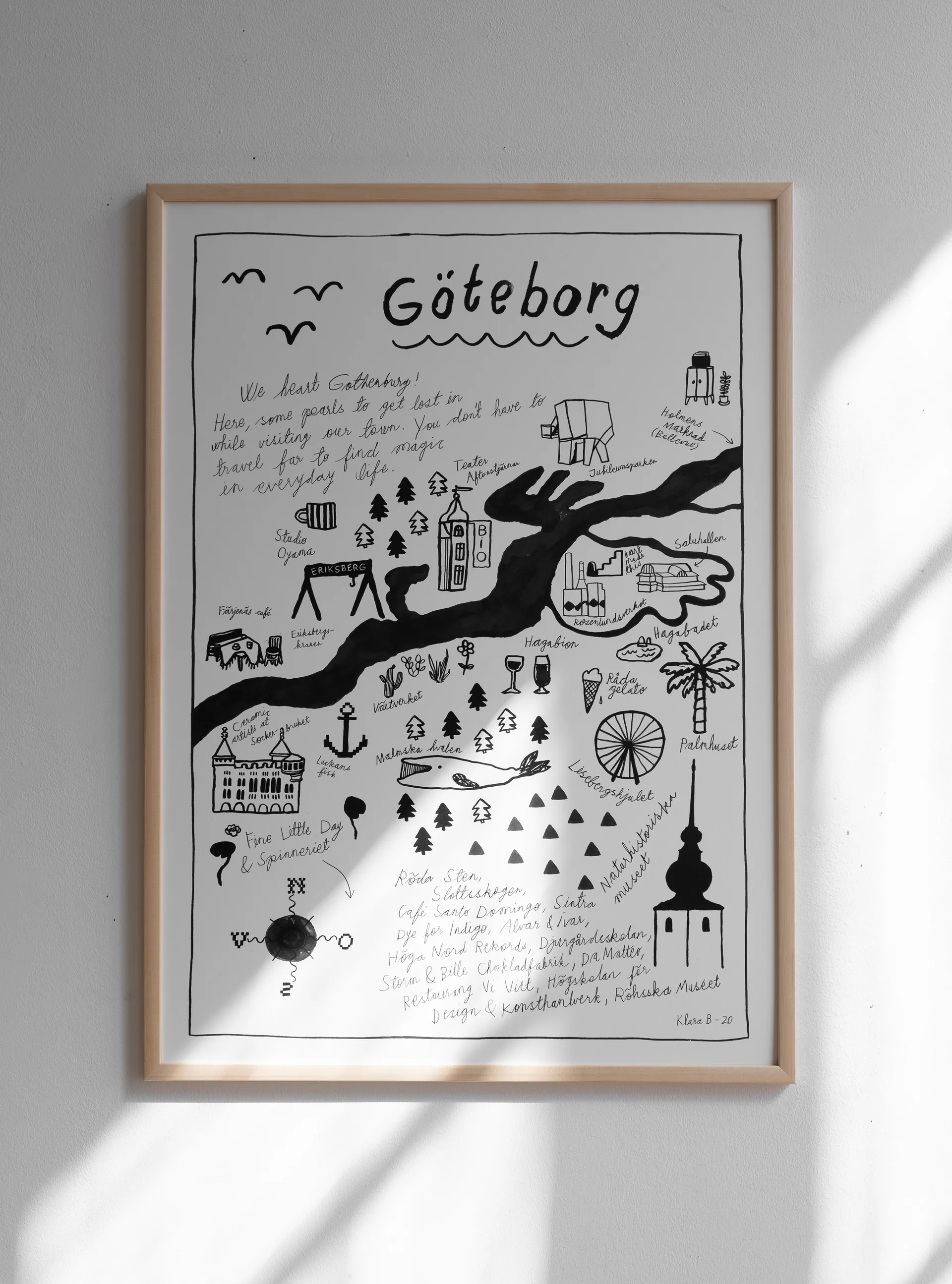 Göteborg αφίσα, 50x70 cm Fine Little Day