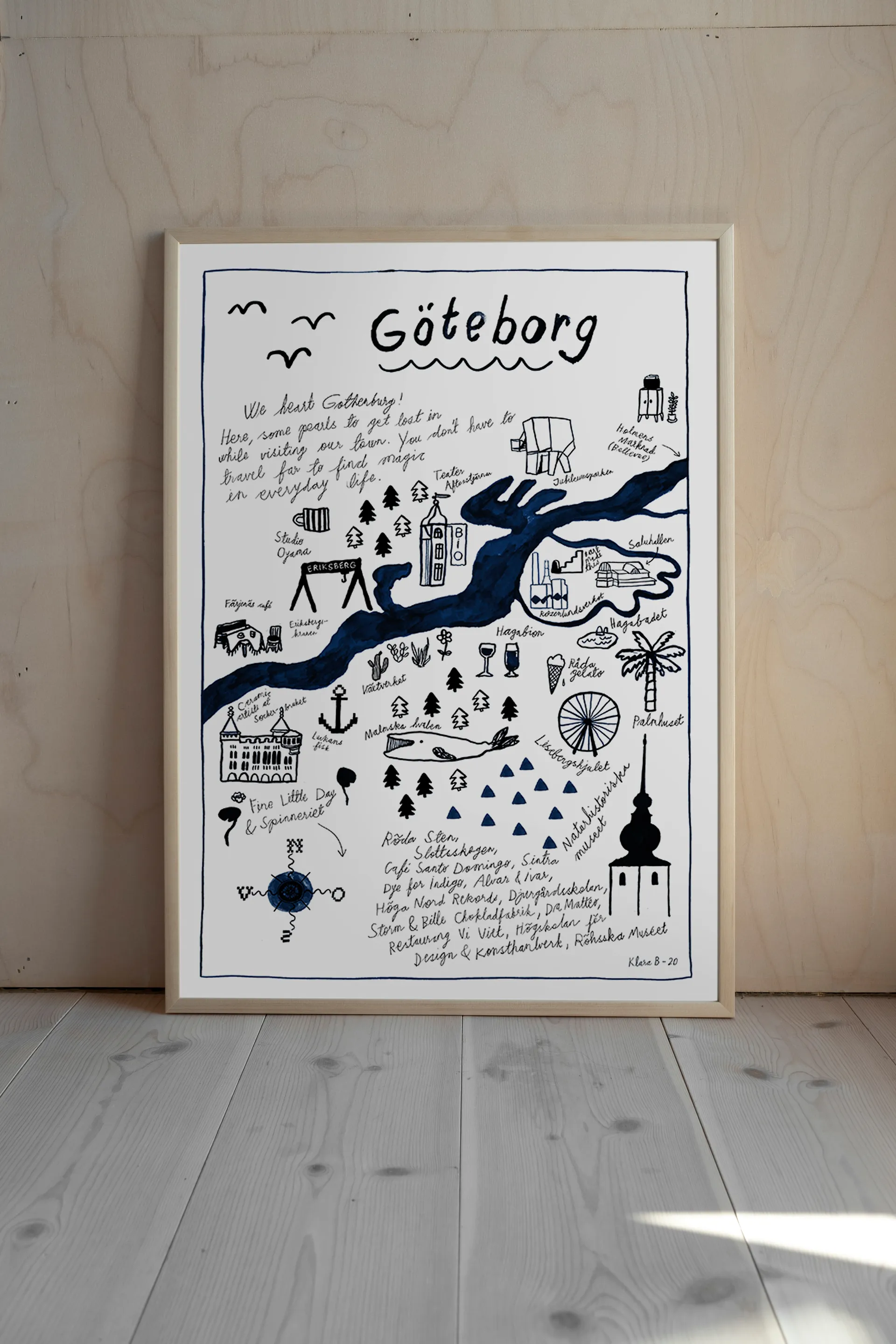 Göteborg αφίσα, 50x70 cm Fine Little Day