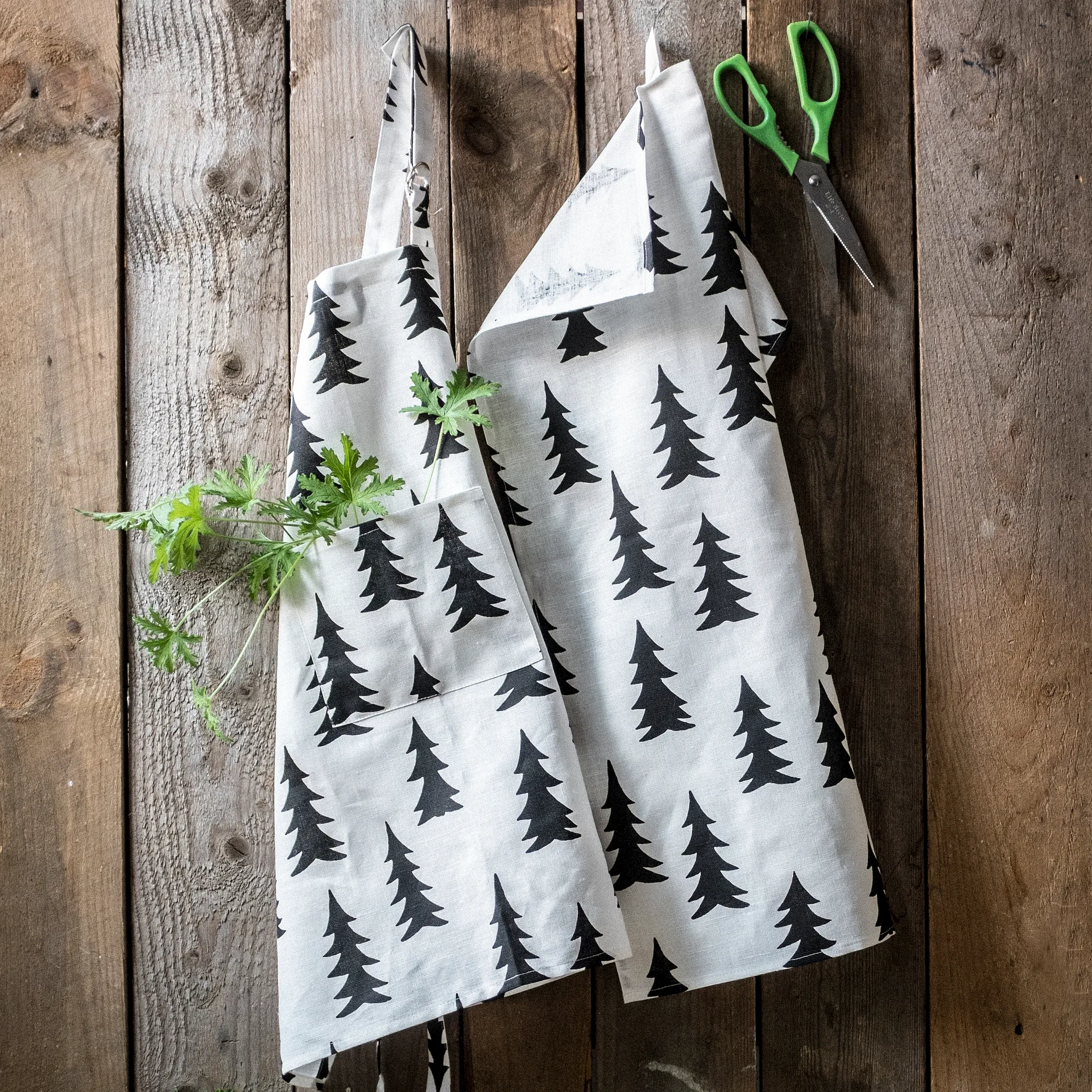 Πετσέτα κουζίνας Gran, λευκό-μαύρο Fine Little Day