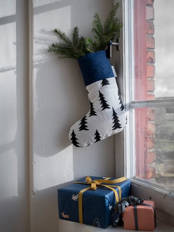 Χριστουγεννιάτικη κάλτσα Gran 40 cm - Μαύρο-μπλε-λευκό - Fine Little Day