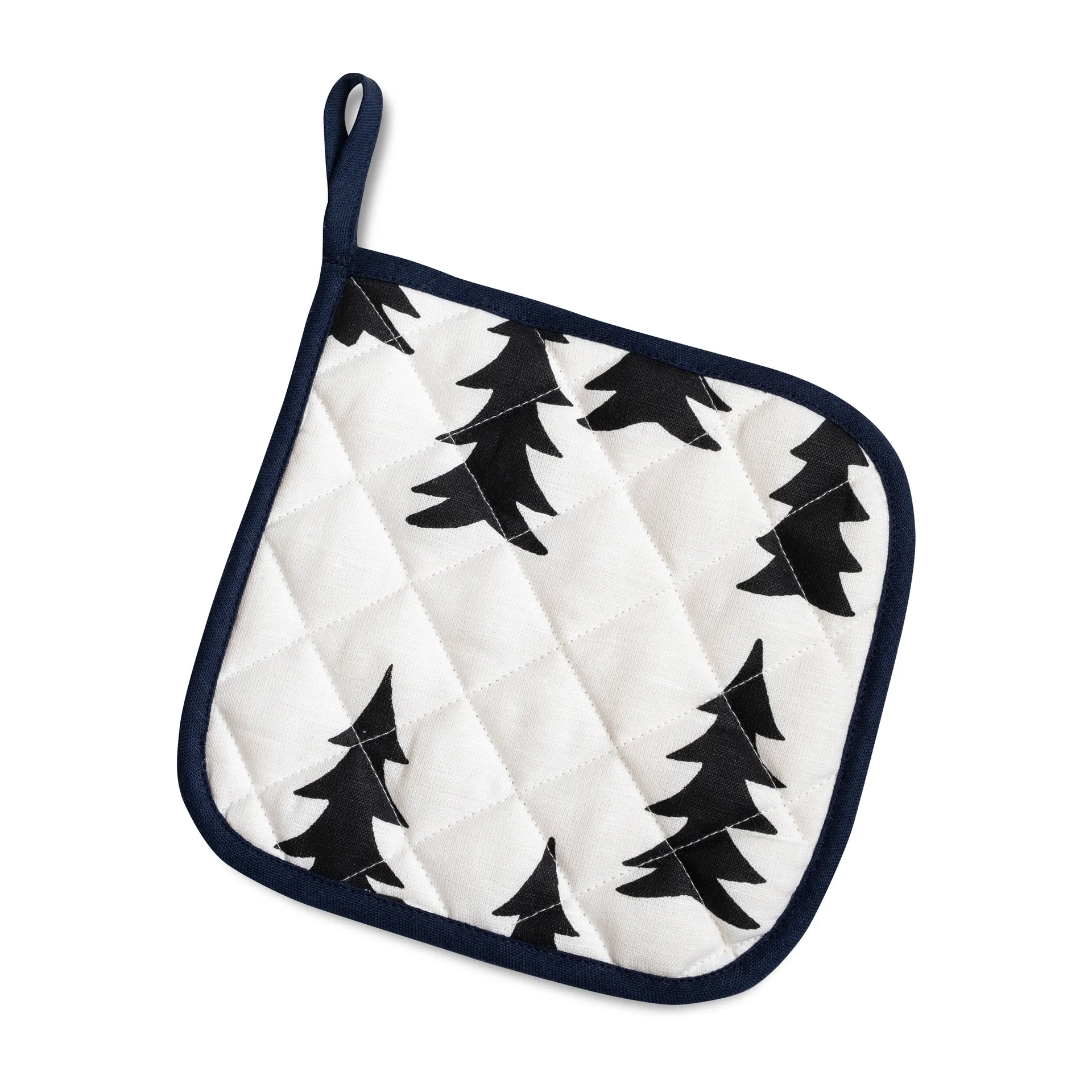 Gran quilted γάντι φούρνου 21x21 cm, Λευκό-μαύρο Fine Little Day