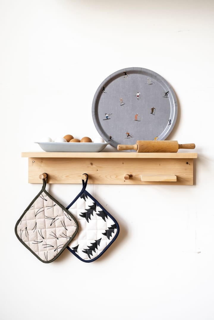 Gran quilted γάντι φούρνου 21x21 cm, Λευκό-μαύρο Fine Little Day