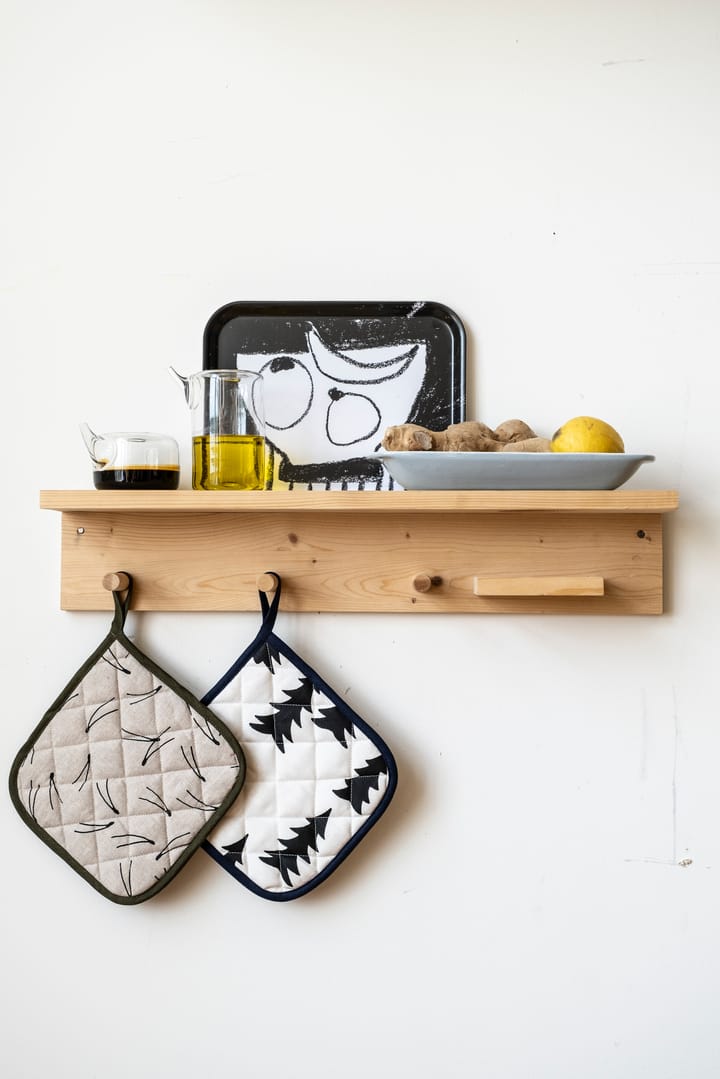 Gran quilted γάντι φούρνου 21x21 cm, Λευκό-μαύρο Fine Little Day