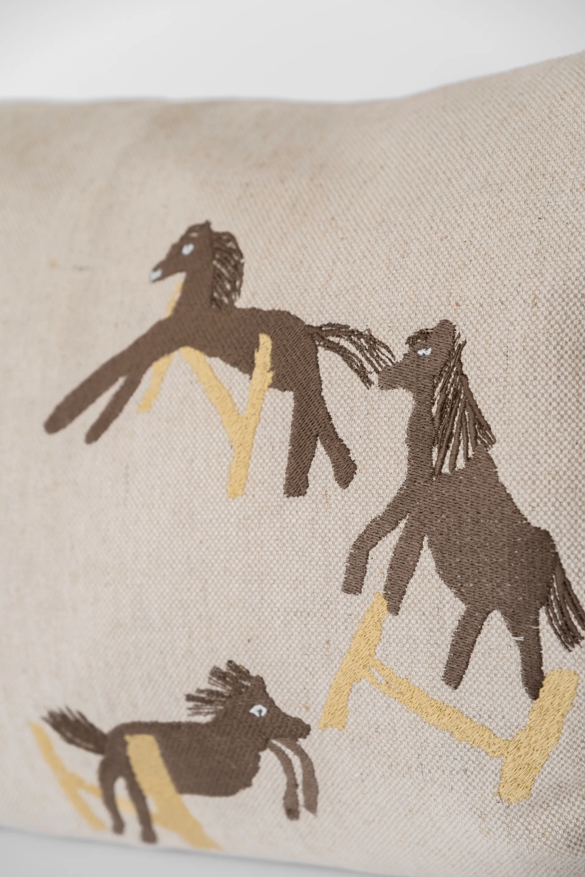 Κάλυμμα μαξιλαριού Jumping horse 38x58 εκ., Natur Fine Little Day