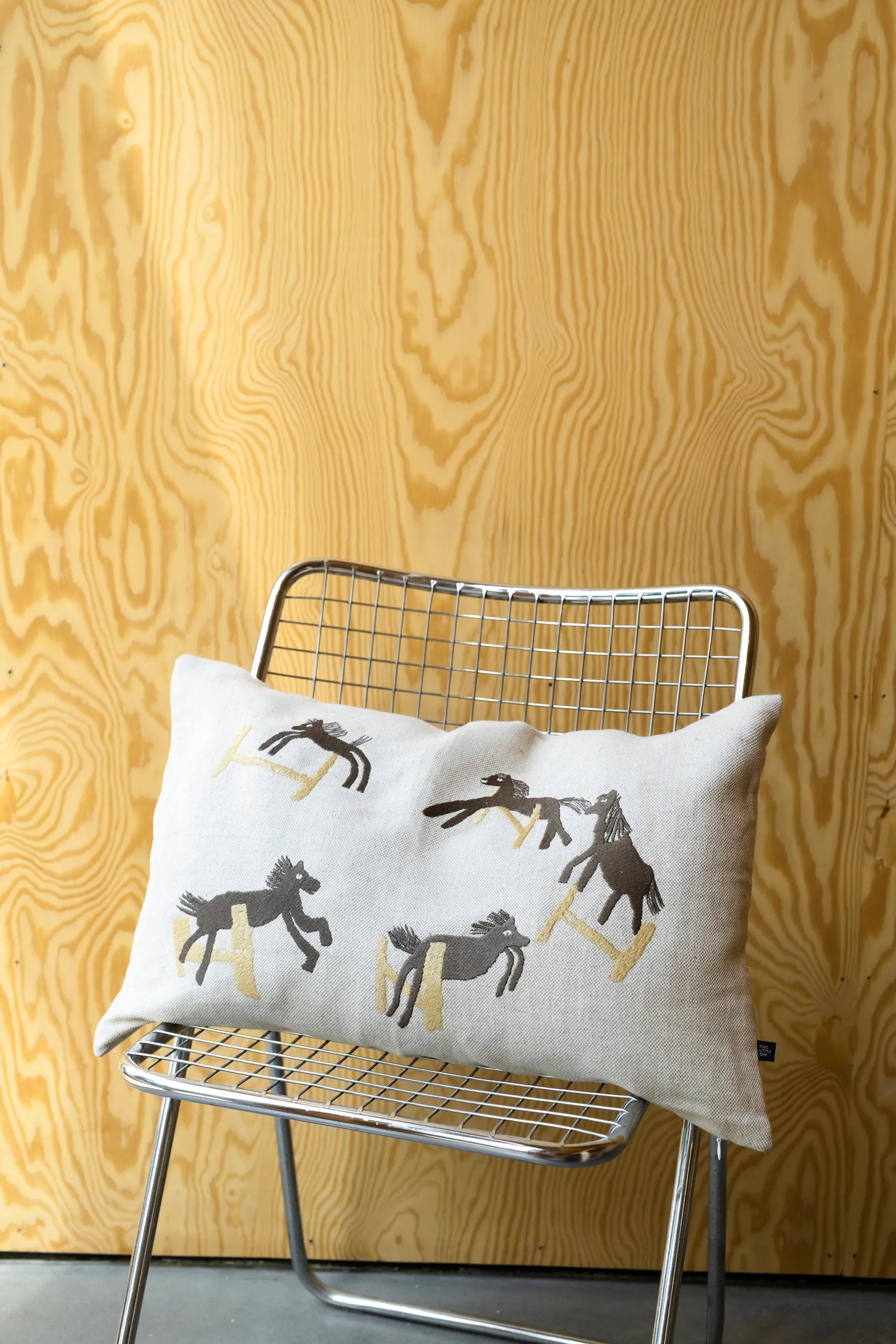 Κάλυμμα μαξιλαριού Jumping horse 38x58 εκ., Natur Fine Little Day