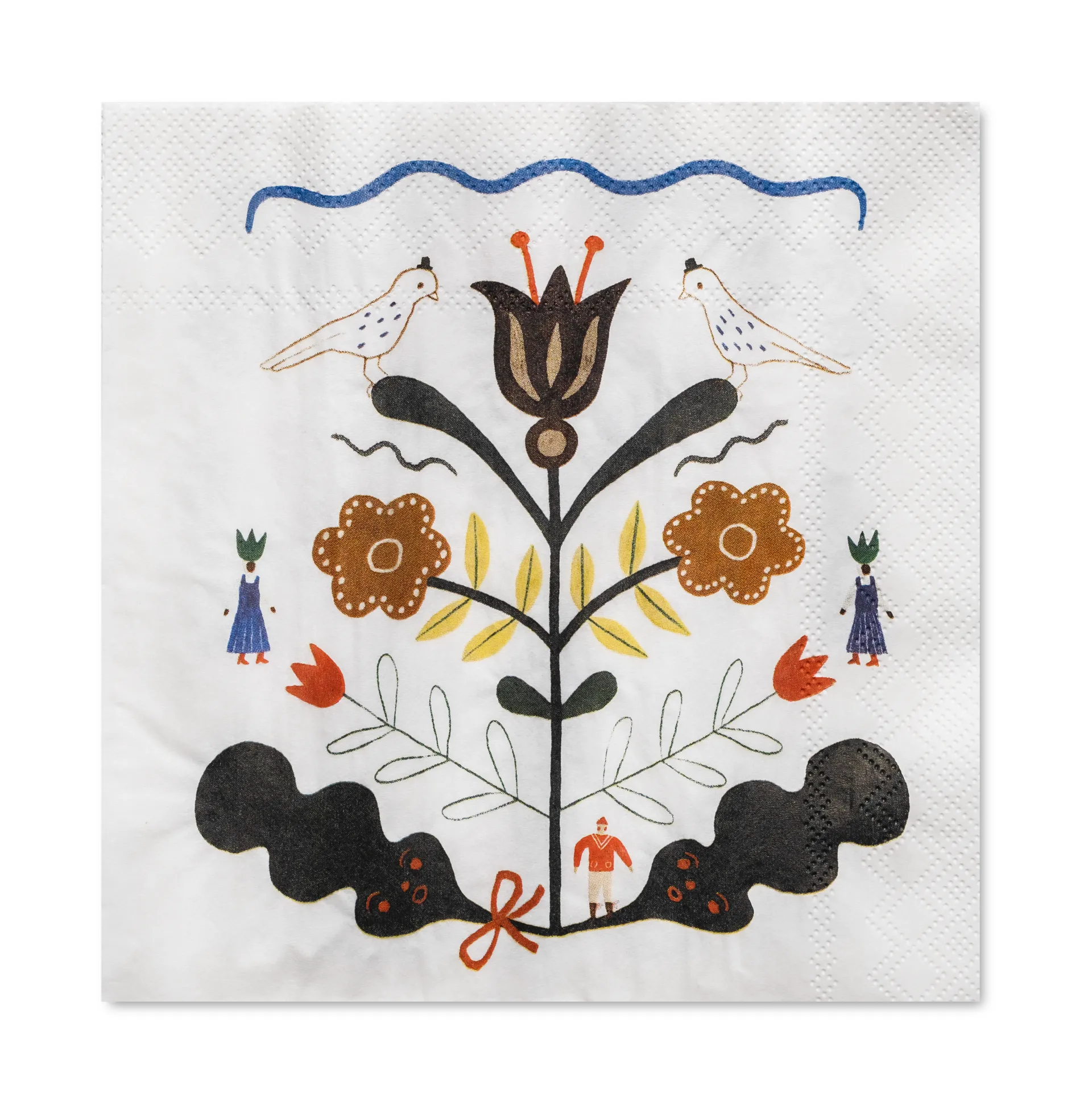 Χαρτοπετσέτες Kurbits, 33 x 33 εκ., 25 τεμ., Λευκό-πολύχρωμο Fine Little Day