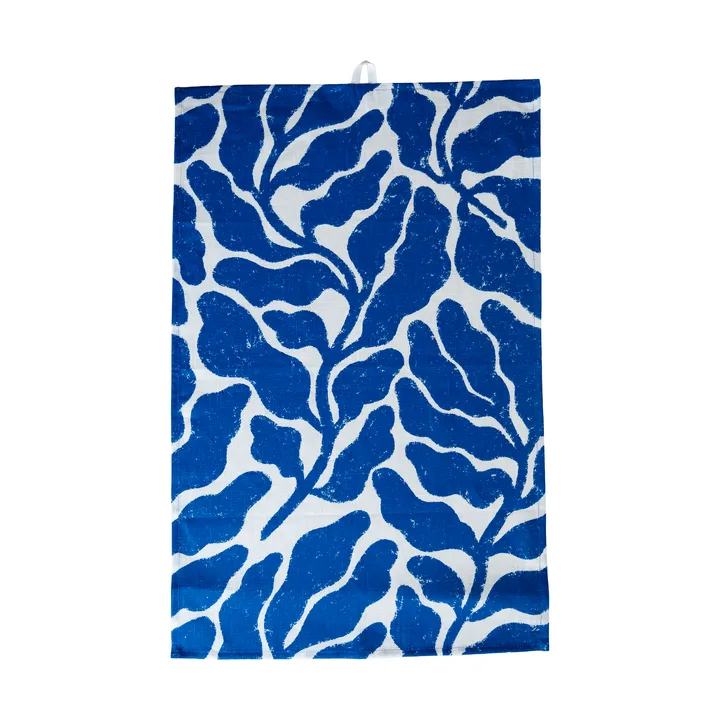 Leaves πετσέτα κουζίνας - Λευκό-μπλε, 47x70 cm - Fine Little Day