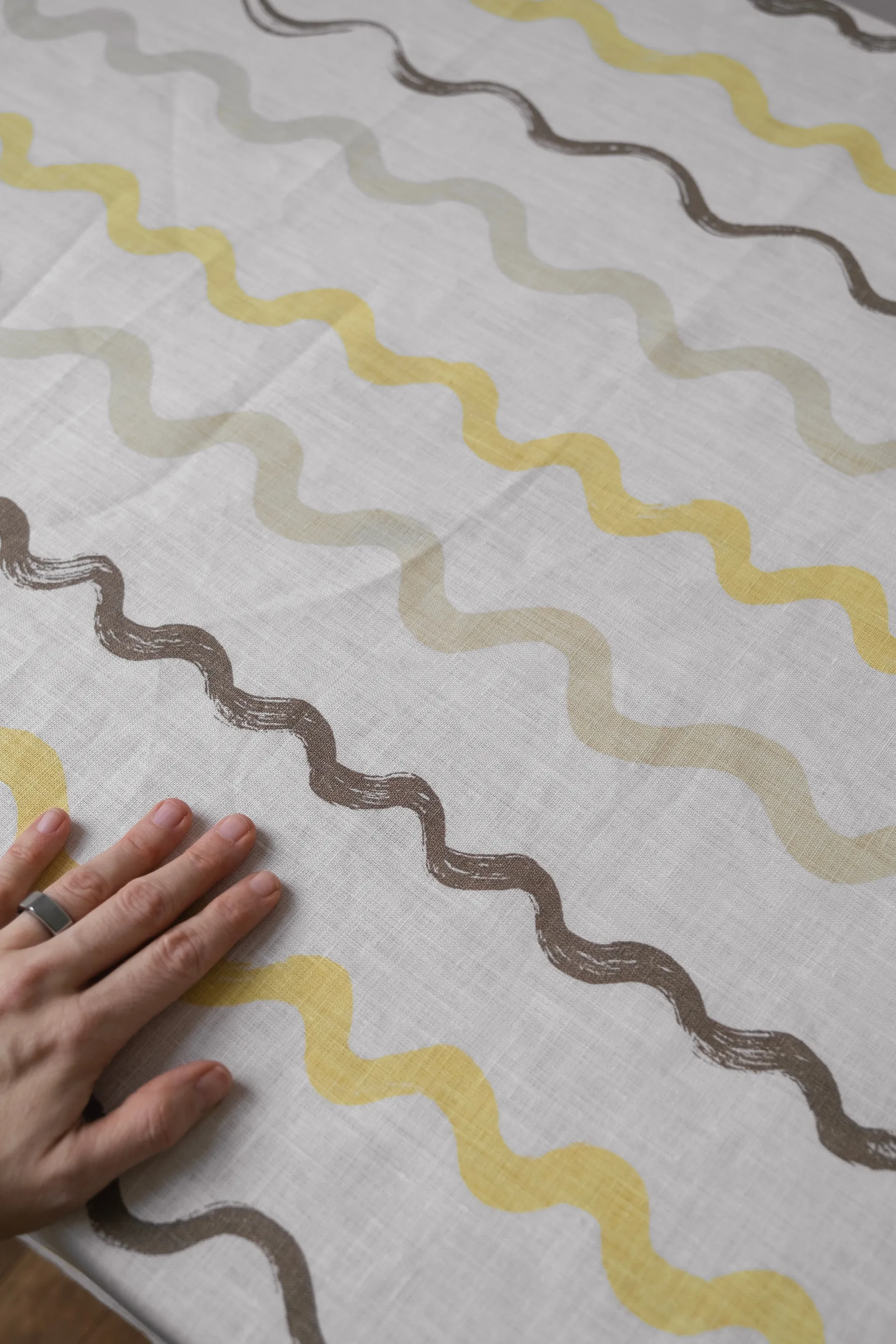 Τραπεζομάντηλο Randig 149x250 cm, White-yellow Fine Little Day