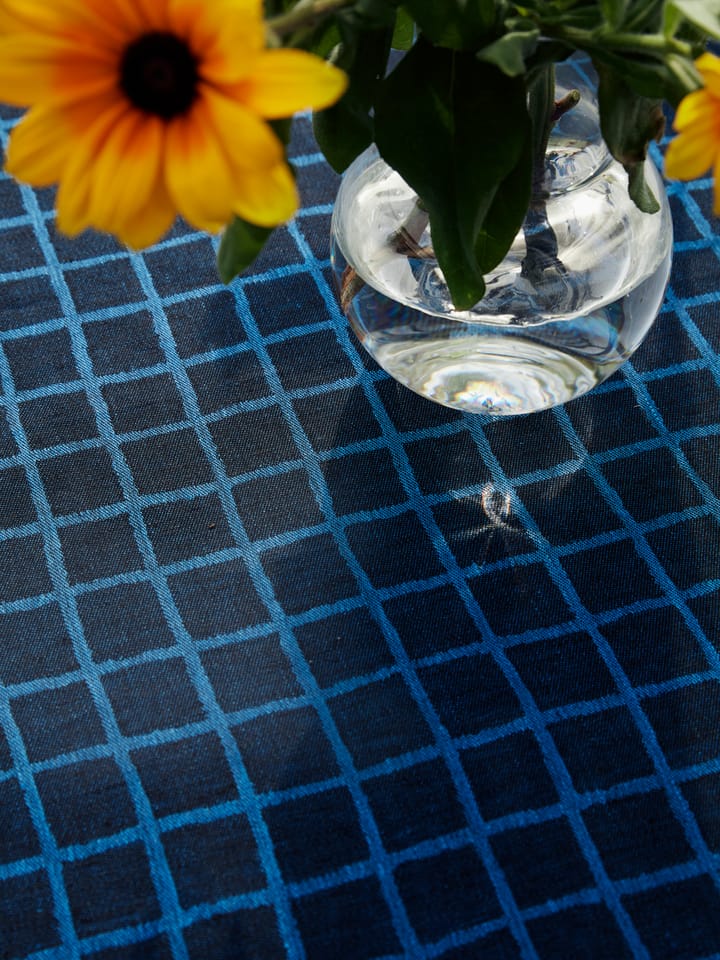 Rutig jacquard-woven τραπέζι cloth 147x250 cm, Μπλε-μαύρο Fine Little Day