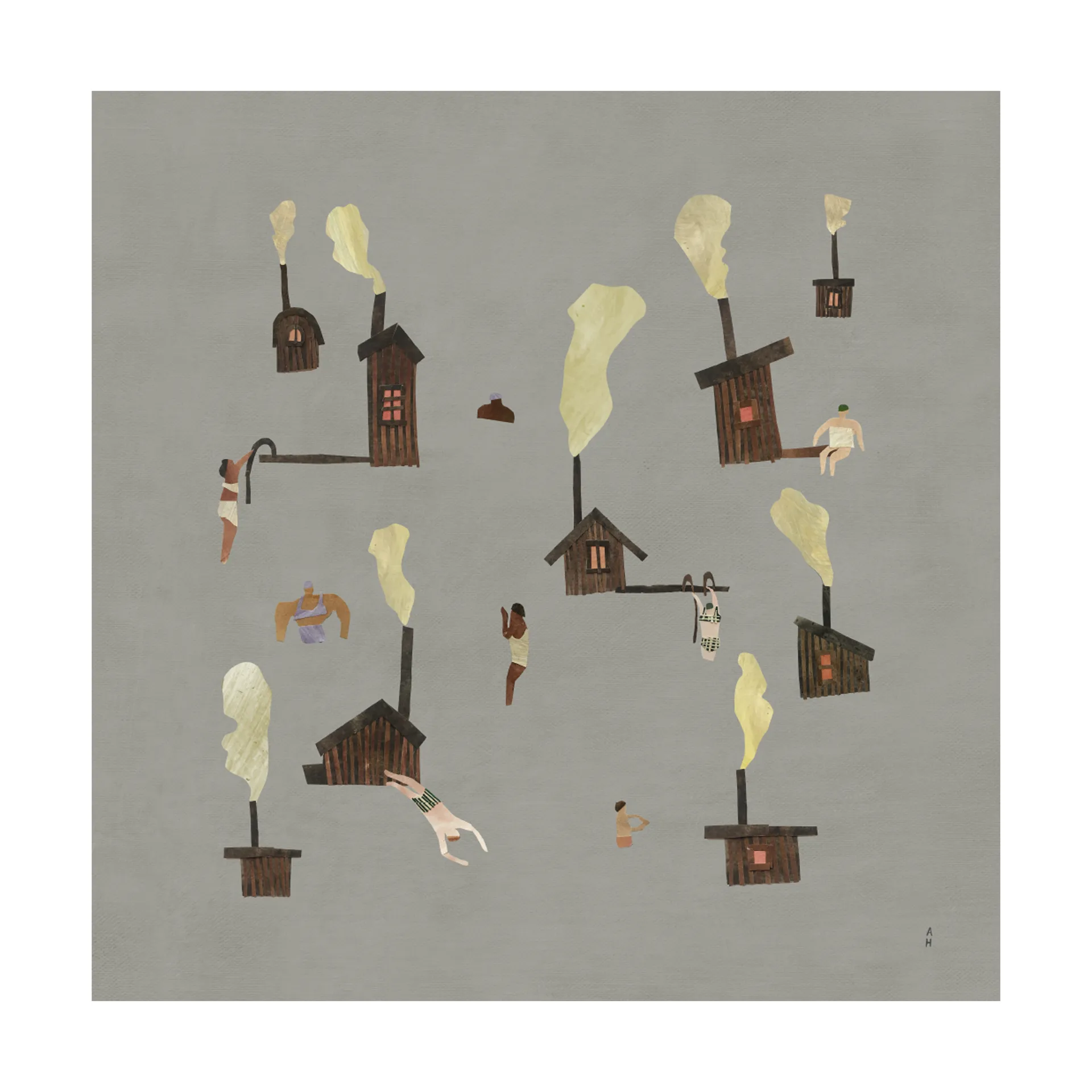 Αφίσα Sauna, 50x50 cm Fine Little Day