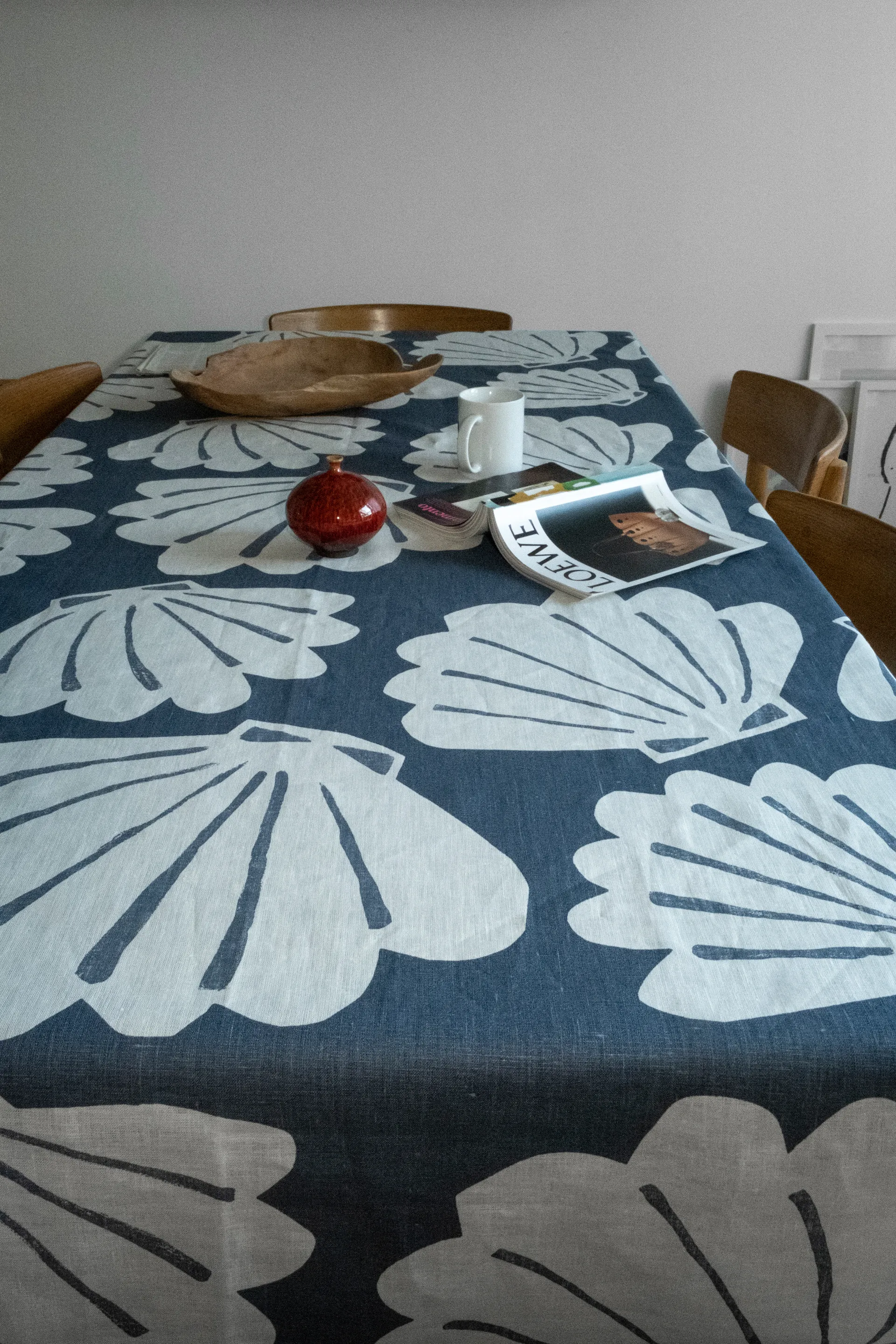 Shell λινό τραπεζομάντιλο 149x250 cm, Μπλε Fine Little Day