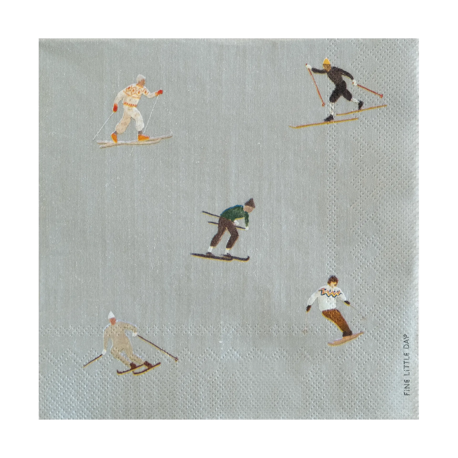 Πετσέτα Skiers 25 τεμάχια, Γκρι Fine Little Day