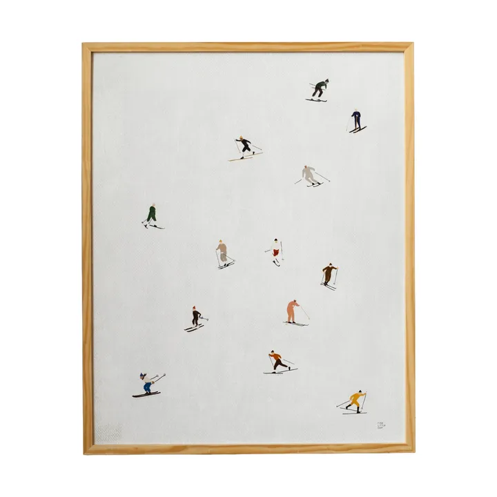 Skiers αφίσα 40x50 cm - ανοιχτό γκρι - Fine Little Day