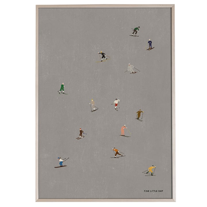 Skiers αφίσα 50x70 cm - γκρι - Fine Little Day