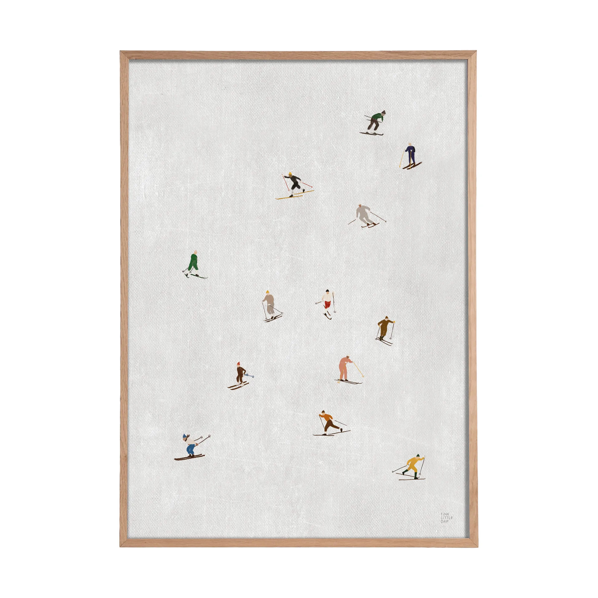 Skiers αφίσα 50x70 cm, ανοιχτό γκρι Fine Little Day