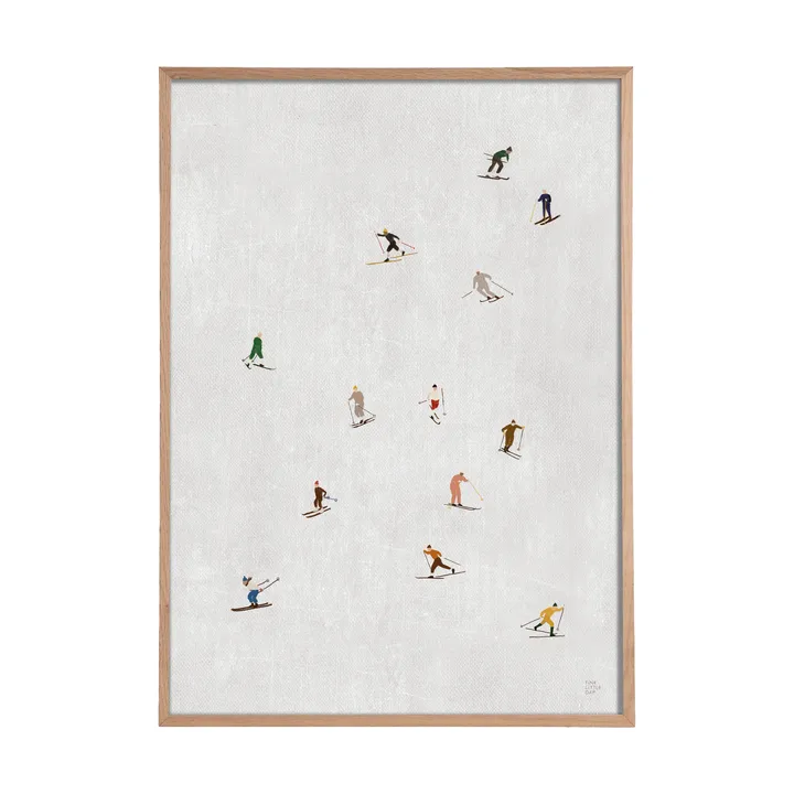Skiers αφίσα 50x70 cm - ανοιχτό γκρι - Fine Little Day
