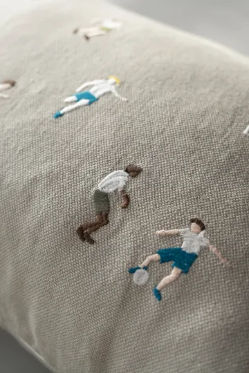 Soccer footboll μαξιλαροθήκη 58x38 cm - Πολύχρωμο φυσικό - Fine Little Day