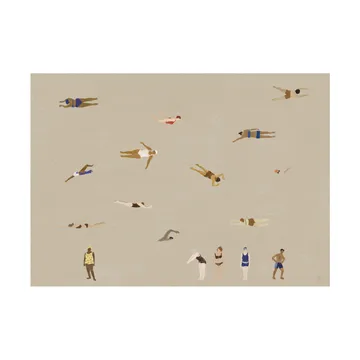 Swimmers αφίσα - Beige, 50x70 cm - Fine Little Day
