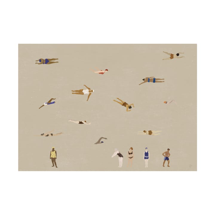 Swimmers αφίσα - Beige, 50x70 cm - Fine Little Day