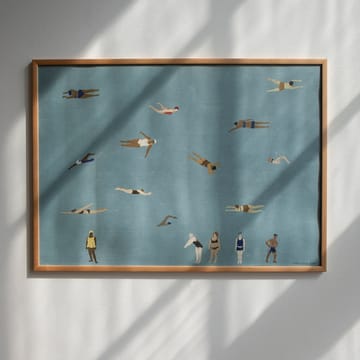 Swimmers αφίσα - Blue, 50x70 cm - Fine Little Day