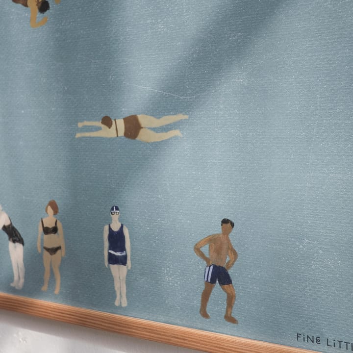 Swimmers αφίσα, Blue, 50x70 cm Fine Little Day