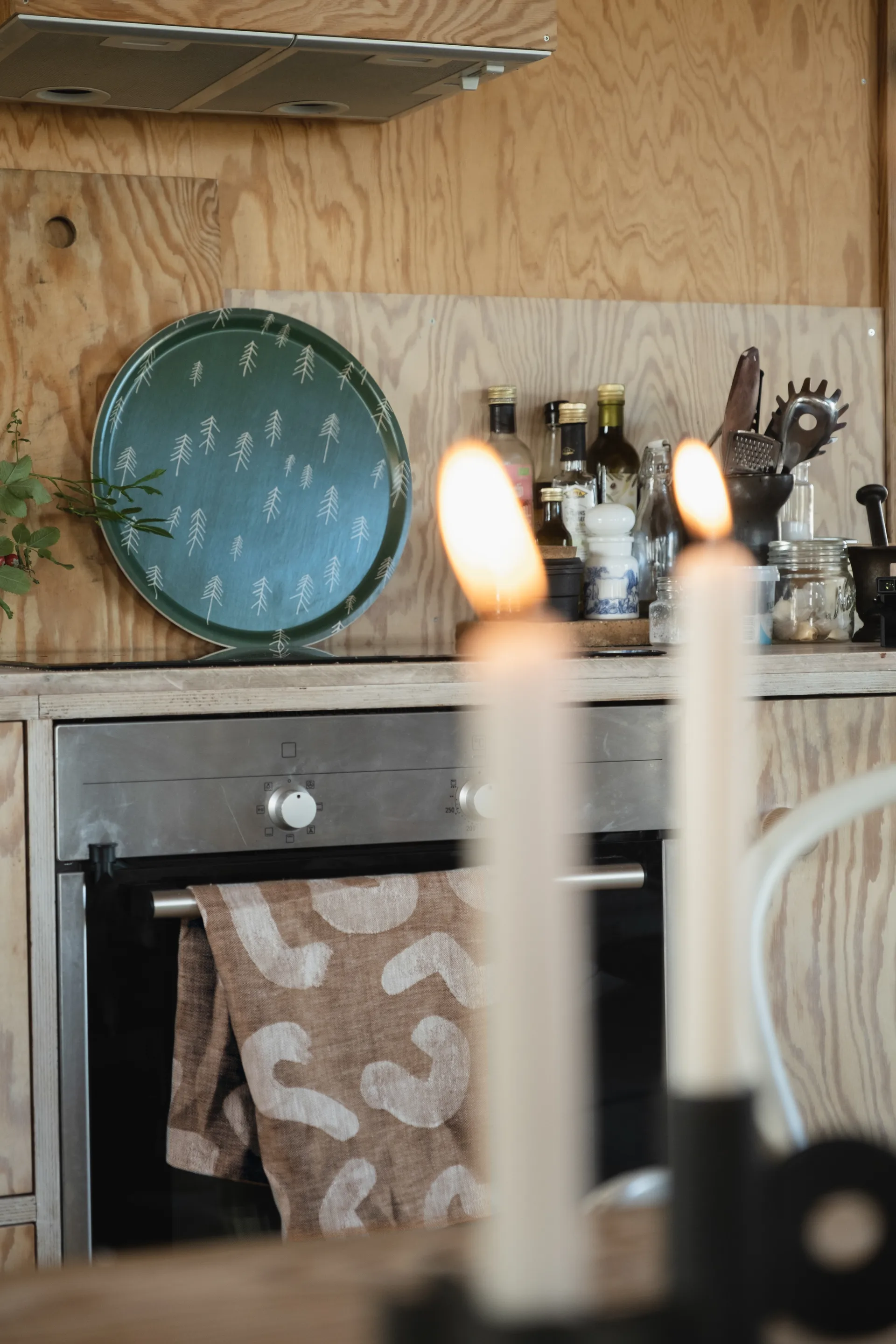 Tall δίσκος Ø38 cm, Πράσινο-nude Fine Little Day