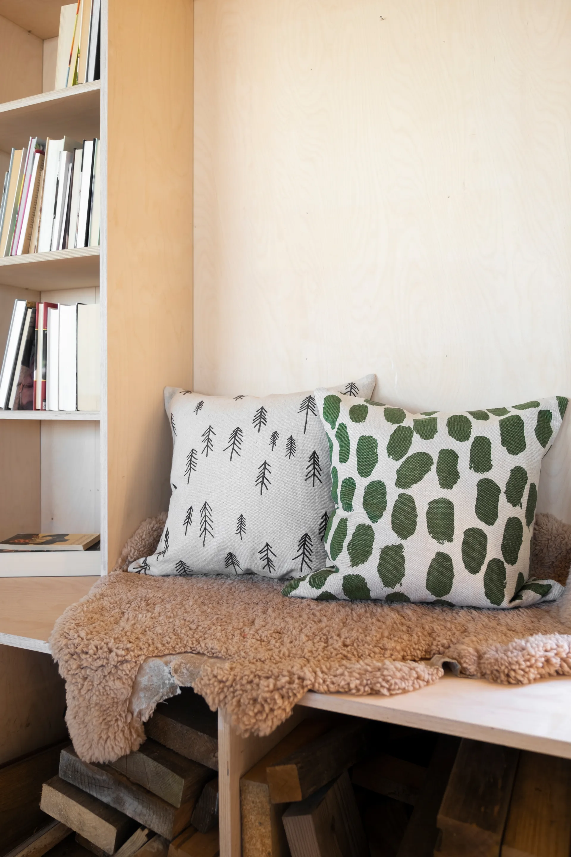 Tall μαξιλαροθήκη 48x48 cm, Καφέ-φυσικό Fine Little Day