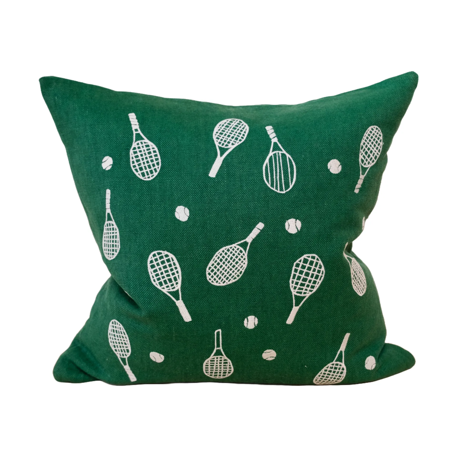 Θήκη μαξιλαριού Tennisracket 48x48 εκ., Green Fine Little Day