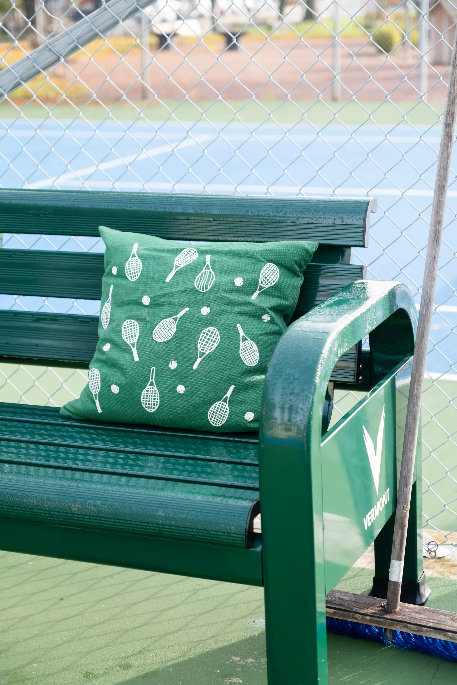 Θήκη μαξιλαριού Tennisracket 48x48 εκ., Green Fine Little Day