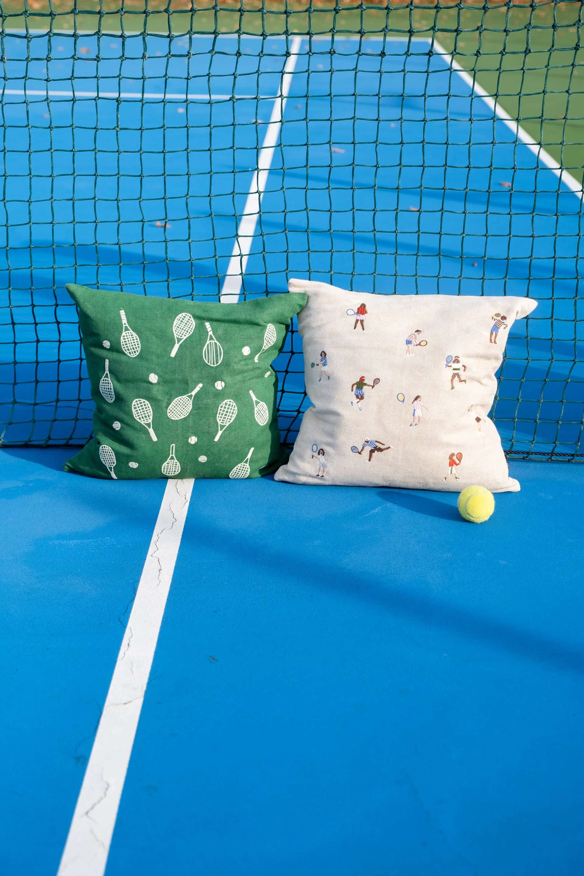 Θήκη μαξιλαριού Tennisracket 48x48 εκ., Green Fine Little Day