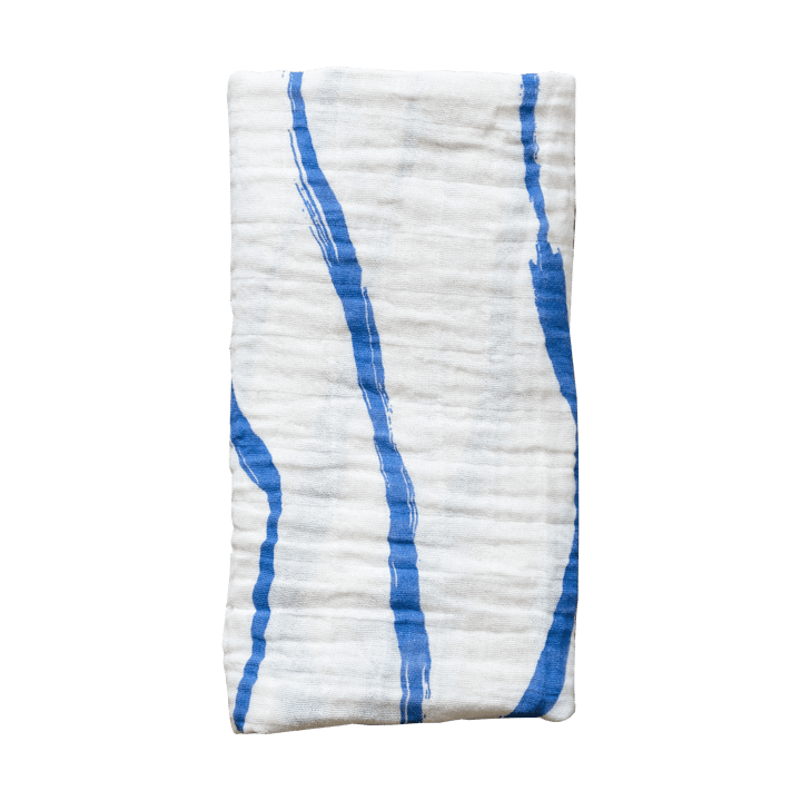 Ριχτάρι Våg muslin 120x120 cm - Μπλε - Fine Little Day