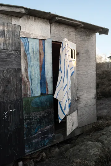 Ριχτάρι Våg muslin 120x120 cm - Μπλε - Fine Little Day